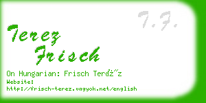terez frisch business card